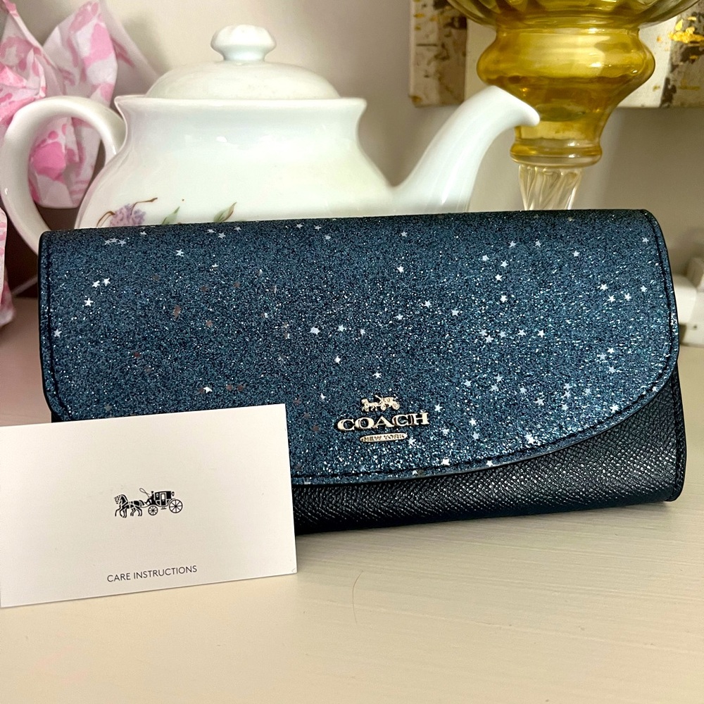 Midnight Sparkle Coach wallet